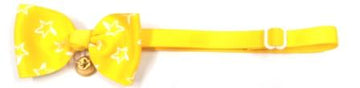 Puppy Love Fancy Neck Bow With Bell Yellow - Small